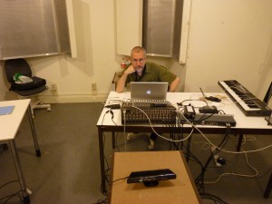 frank in STEIM studio